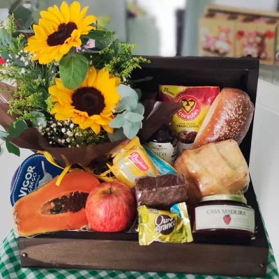 Cesta de Café da Manhã Singela